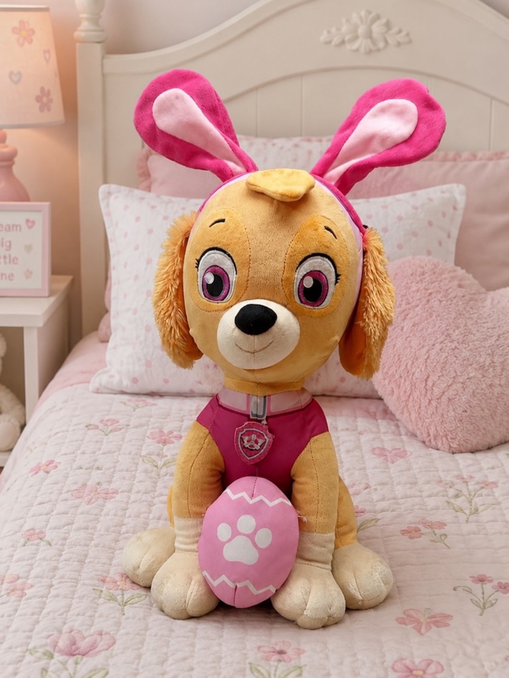 PAW Patrol Skye Jumbo Plush Easter Bunny Ears Egg Nickelodeon 2019 24” Large